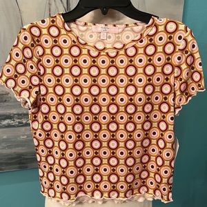 NWT Girls Moa Moa Retro Cropped Top, XL